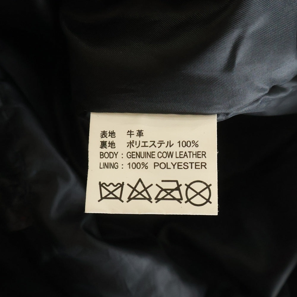 NO BRAND(ノーブランド) DEGNER デグナー パキスタン製 カウレザー キルティングパッド シングルライダースジャケット ブラック