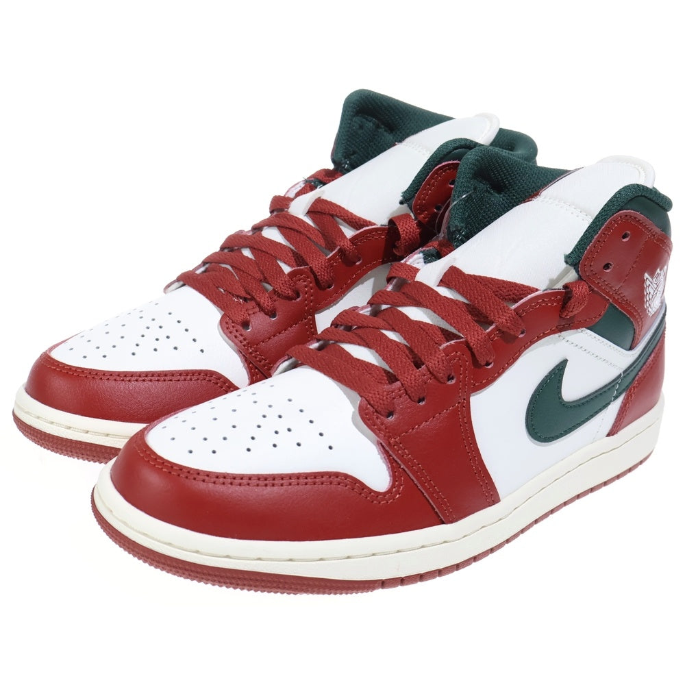 NIKE(ナイキ) AIR JORDAN 1 MID エアジョーダン1 ミッドカットスニーカー US8/26cm ホワイト/レッド/グリーン DQ8426-105
