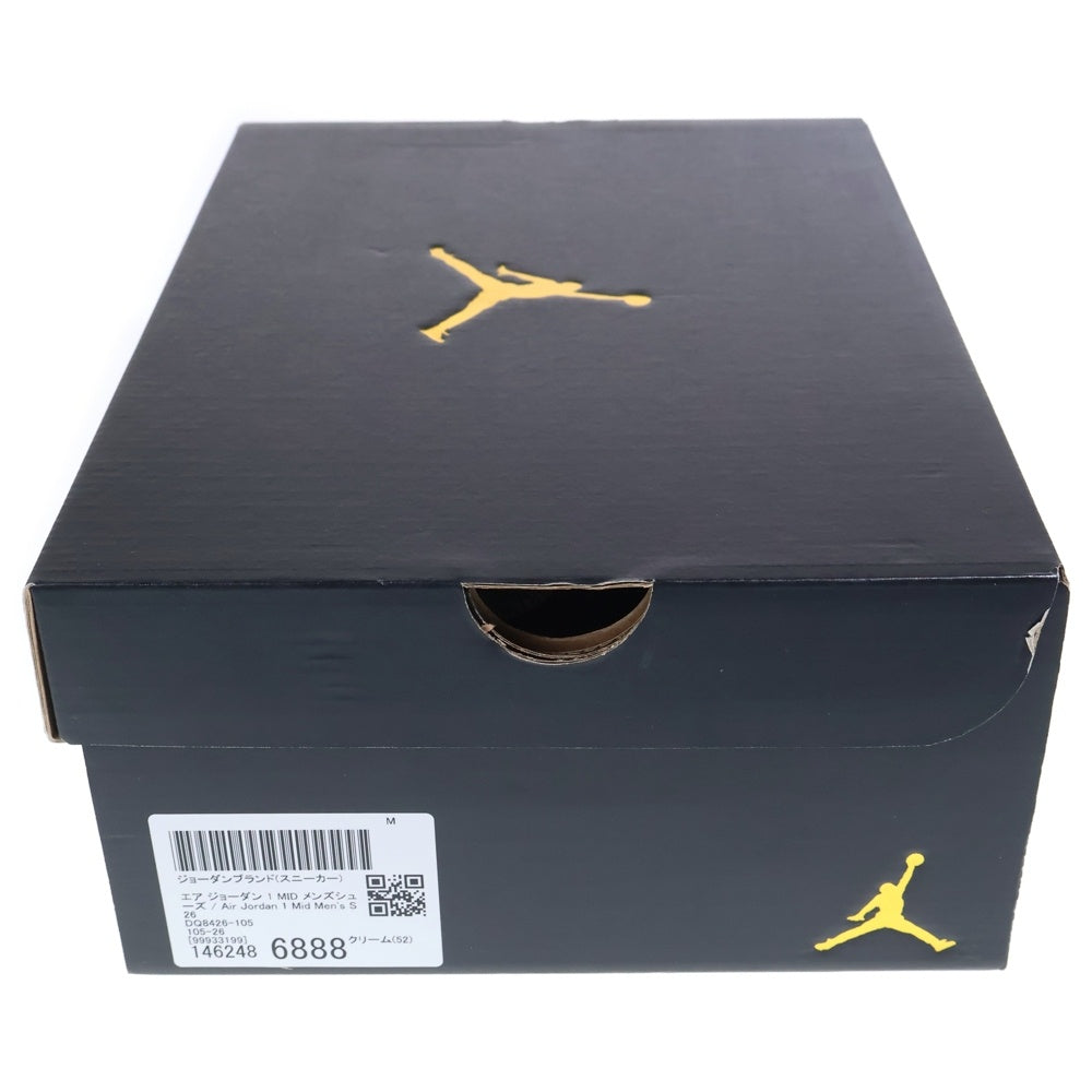 NIKE(ナイキ) AIR JORDAN 1 MID エアジョーダン1 ミッドカットスニーカー US8/26cm ホワイト/レッド/グリーン DQ8426-105