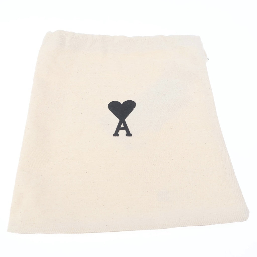AMI Alexandre Mattiussi(アミアレクサンドルマテュッシ) Ami de Coeur ウール混 ロゴ ニット帽 キャップ ベージュ UHA105.KN0032 レディース
