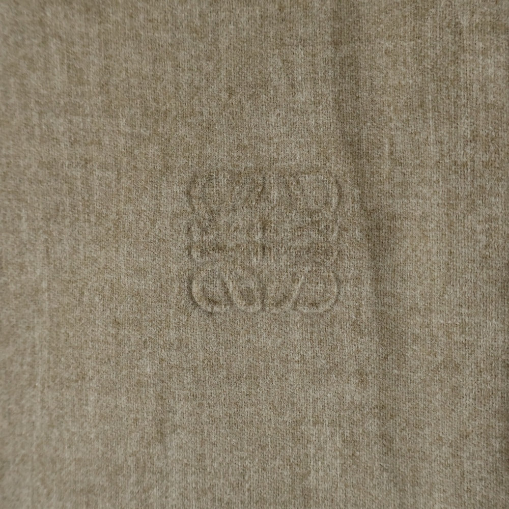 LOEWE(ロエベ) アナグラムロゴ刺繍 カシミヤ 裏地チェック ジップ