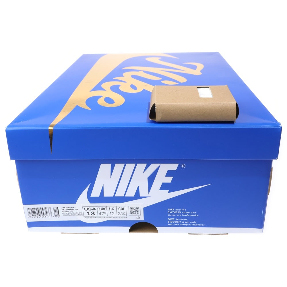 NIKE(ナイキ) AIR JORDAN 1 RETRO HIGH OG COOL GRAY エアジョーダン1 レトロ クールグレー ハイカットスニーカー ホワイト US13/31cm DZ5485-003