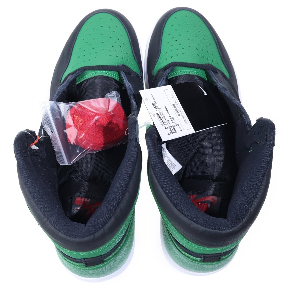 NIKE(ナイキ) AIR JORDAN 1 RETRO HIGH OG PINE GREEN エアジョーダン1 レトロ パイングリーン ハイカットスニーカー ブラック/グリーン US13/31cm 555088-030