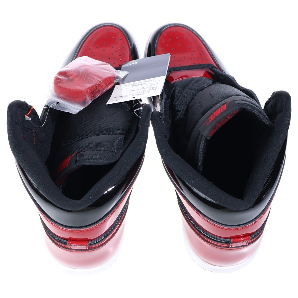 NIKE(ナイキ) AIR JORDAN 1 RETRO HIGH OG BRED PATENT エアジョーダン1 レトロ ブレッド パテント ハイカットスニーカー レッド/ブラック US13/31cm 555088-063