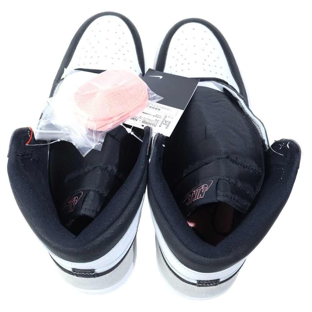 NIKE(ナイキ) AIR JORDAN 1 HIGH OG BLEACHED CORAL エアジョーダン 1 ブリーチドコーラル ハイカットスニーカー グレー/ホワイト/ブラック US13/31cm 555088-108