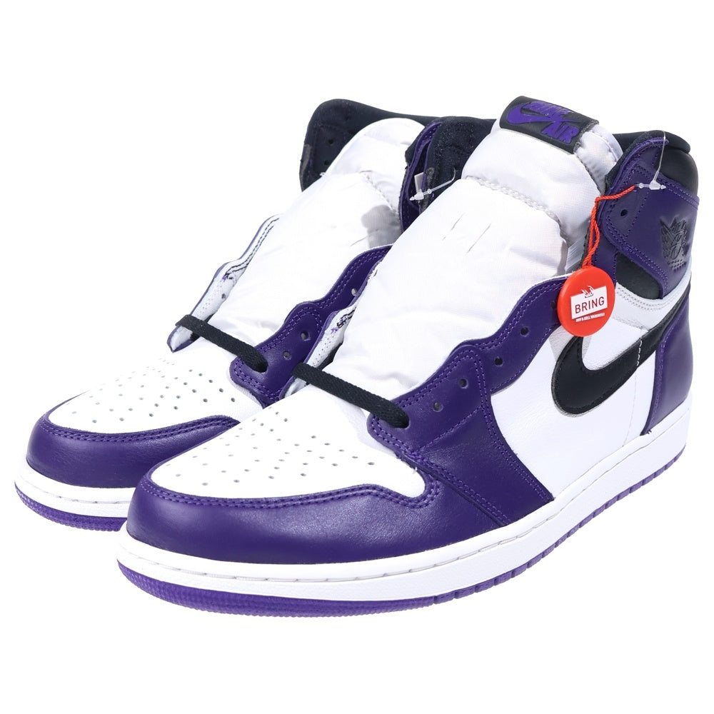 NIKE(ナイキ) AIR JORDAN 1 RETRO HIGH OG COURT PURPLE エアジョーダン1 レトロ コートパープル ハイカットスニーカー ホワイト/パープル US13/31cm 555088-500