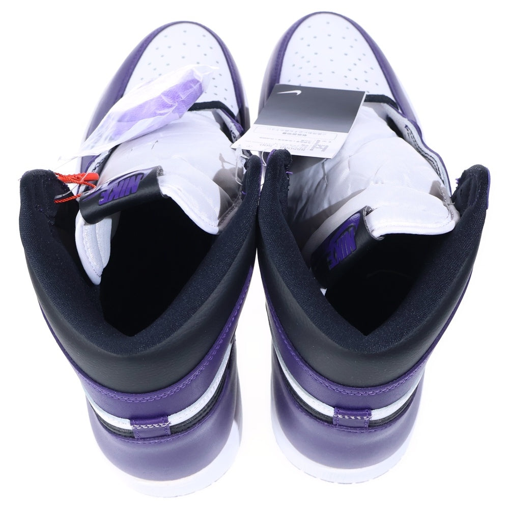 NIKE(ナイキ) AIR JORDAN 1 RETRO HIGH OG COURT PURPLE エアジョーダン1 レトロ コートパープル ハイカットスニーカー ホワイト/パープル US13/31cm 555088-500