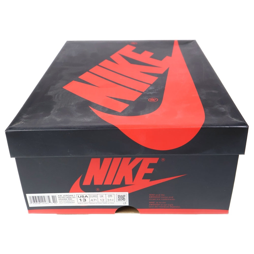 NIKE(ナイキ) AIR JORDAN 1 RETRO HIGH OG COURT PURPLE エアジョーダン1 レトロ コートパープル ハイカットスニーカー ホワイト/パープル US13/31cm 555088-500