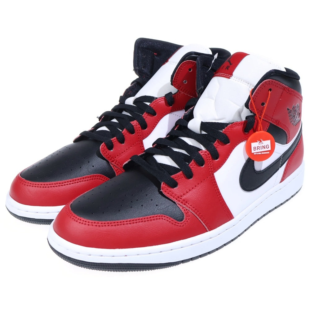 NIKE(ナイキ) AIR JORDAN 1 MID CHICAGO BLACK TOE エアジョーダン1 シカゴ ブラックトゥ つま黒 ミッドカットスニーカー ブラック/ホワイト/レッド US12/30cm 554724-069