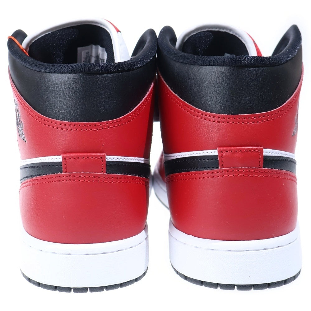 NIKE(ナイキ) AIR JORDAN 1 MID CHICAGO BLACK TOE エアジョーダン1 シカゴ ブラックトゥ つま黒 ミッドカットスニーカー ブラック/ホワイト/レッド US12/30cm 554724-069