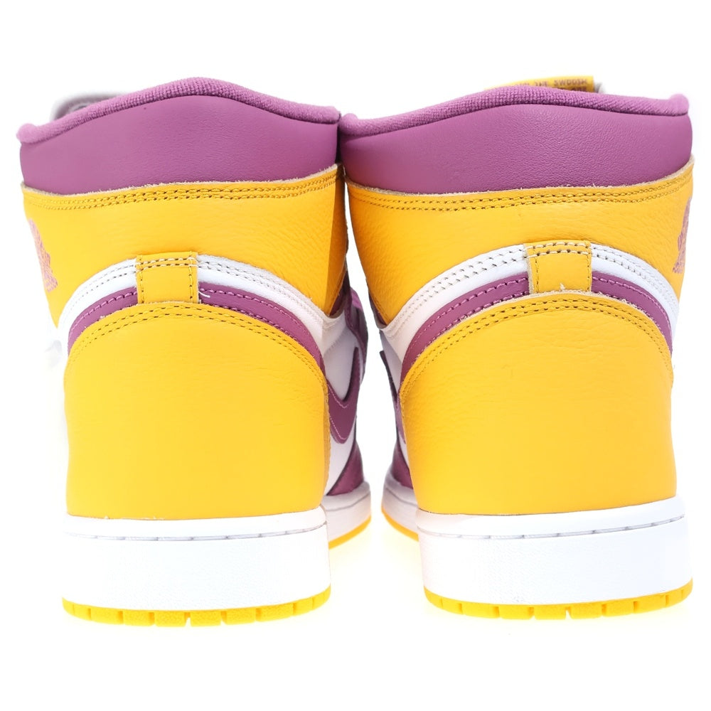 NIKE(ナイキ) AIR JORDAN 1 RETOR HIGH OG BROTERHOOD エアジョーダン1 レトロ ブラザーフッド ハイカットスニーカー イエロー/パープル US13/31cm 555088-706