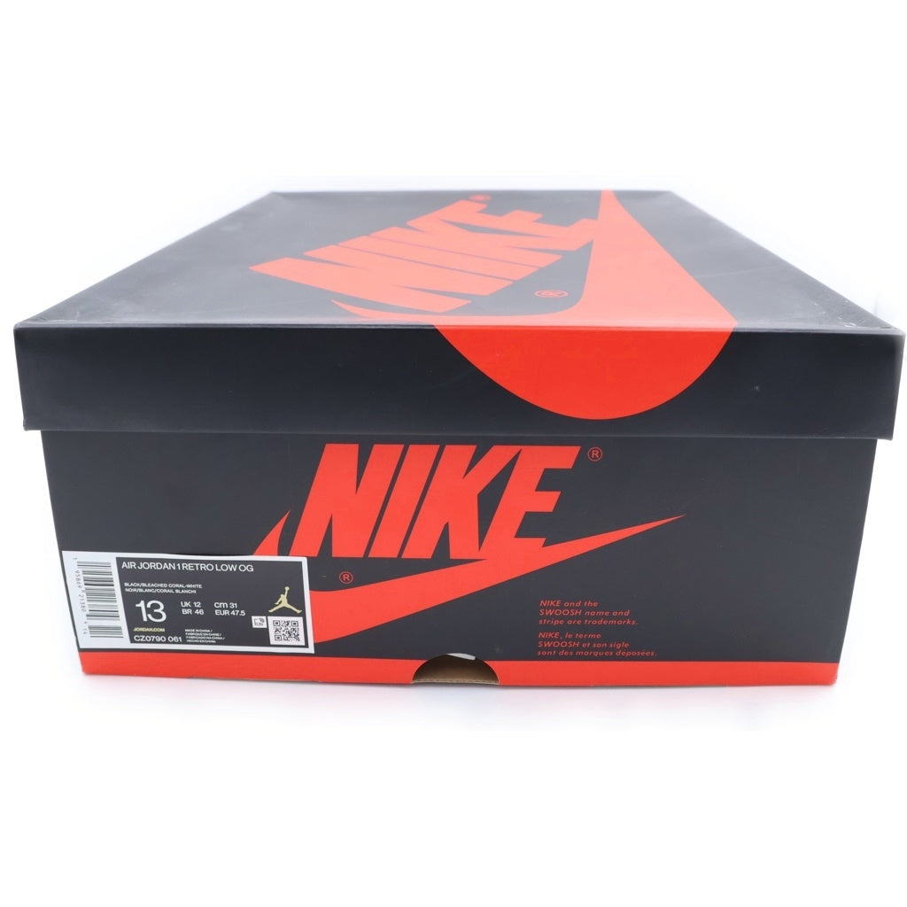 NIKE(ナイキ) AIR JORDAN 1 RETRO LOW OG BLEACHED CORAL エアジョーダン1 ブリーチドコーラル ローカットスニーカー ブラック/ピンク/ホワイト US13/31cm CZ0790-061