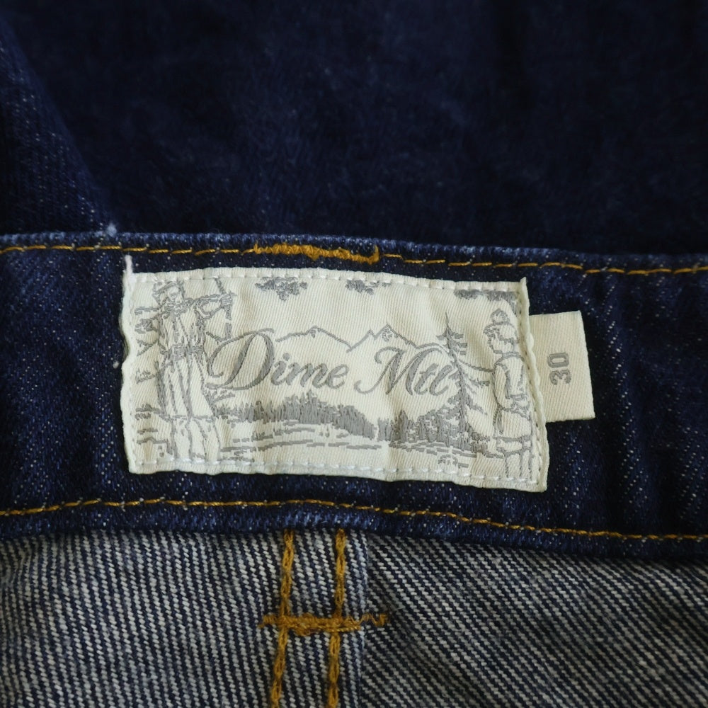 Dime(ダイム) バックロゴパッチ ジップフライ デニムパンツ ジーンズ インディゴ