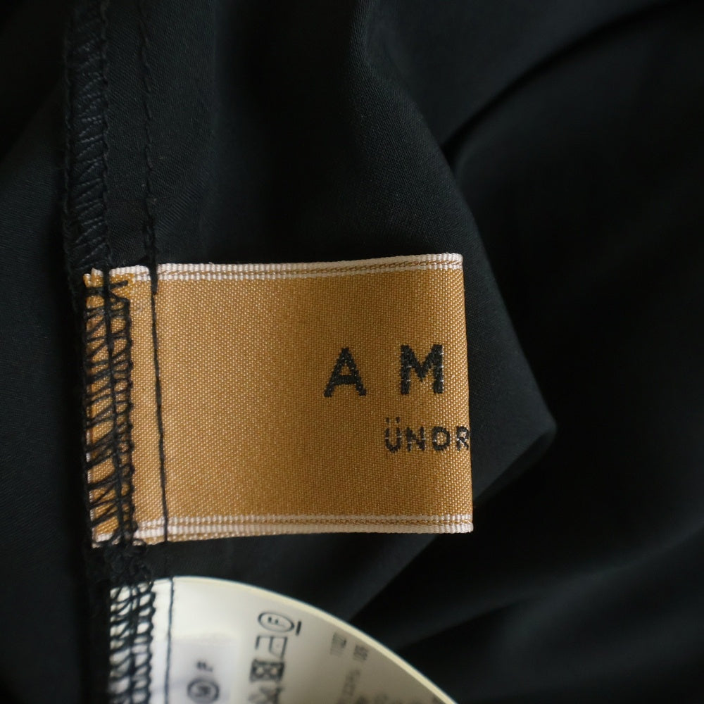 AMERI(アメリ) UND CALLA FLOCKY DRESS アンド カラー フロッキー 花モチーフ ポリエステル ワンピース ドレス レディース ブラック 02220560640