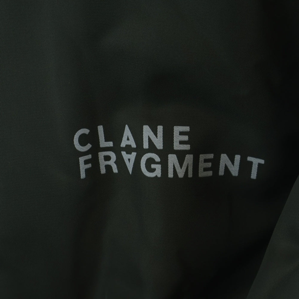 FRAGMENT DESIGN(フラグメントデザイン) ×CLANE BOA LAYER MA-1 クラネ ボアレイヤー ロゴプリント ボンバー フライトジャケット カーキ 19101-0121