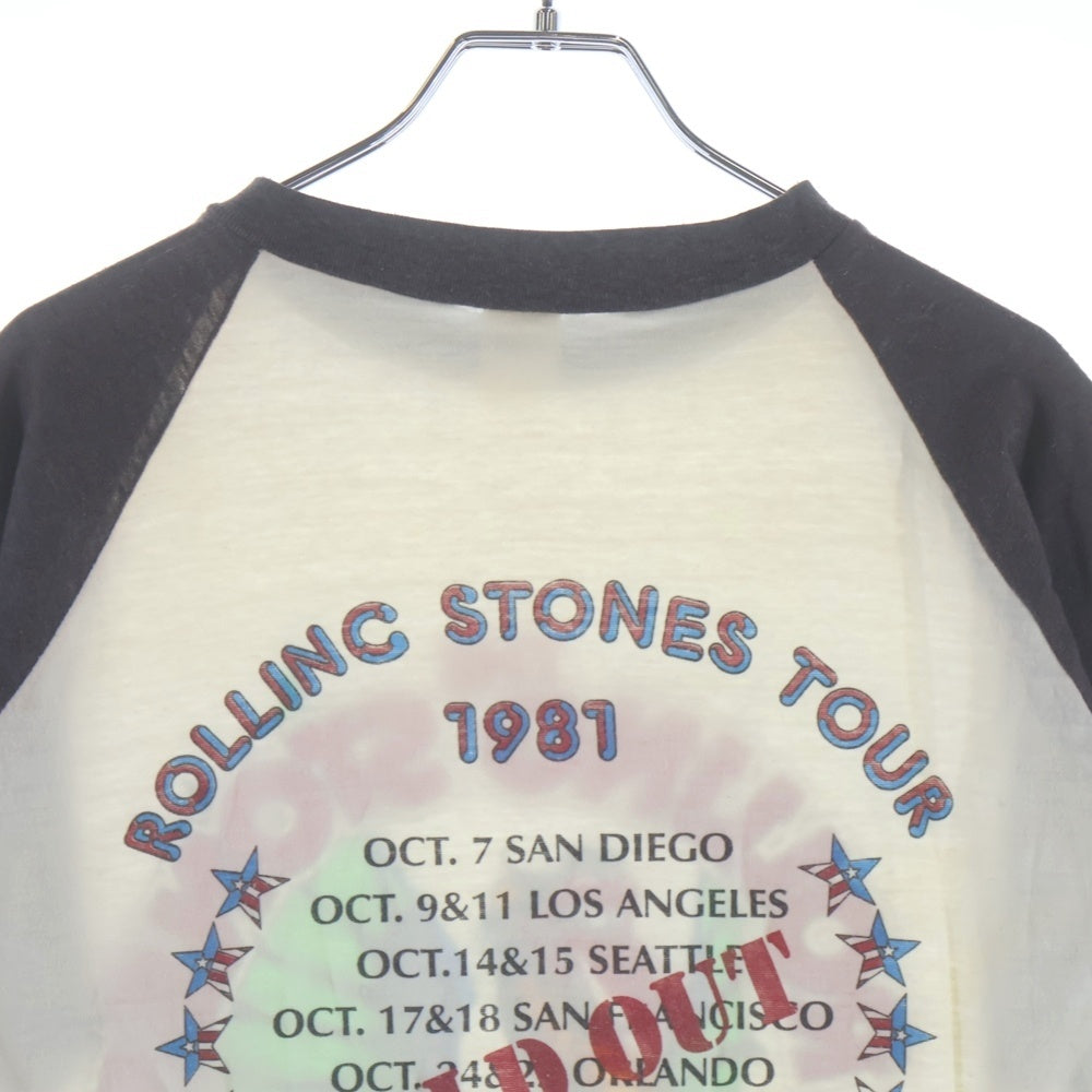 VINTAGE(ヴィンテージ) 80S VINTAGE THE ROLLING STONES AMERICAN TOUR 1981 BASEBALL TEE ヴィンテージ ローリングストーンズ アメリカンツアー ラグランスリーブ ベースボールシャツ