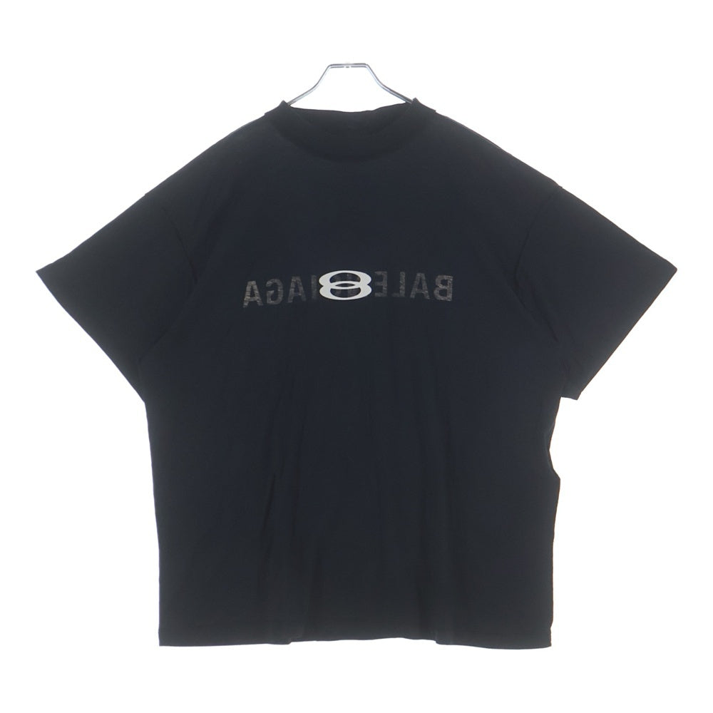 BALENCIAGA(バレンシアガ) Inside Out T-Shirt インサイドアウト ロゴプリントTシャツ 半袖カットソー ブラック 787358 TQVJ4