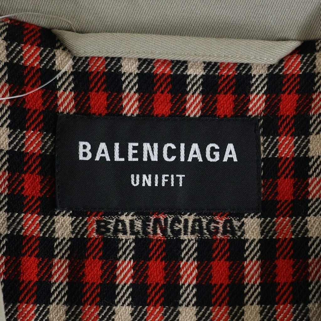 BALENCIAGA(バレンシアガ) 21AW OVERSIZED TRENCH COAT オーバーサイズ 裏地チェック ロングトレンチコート ベージュ 675422 TKP04