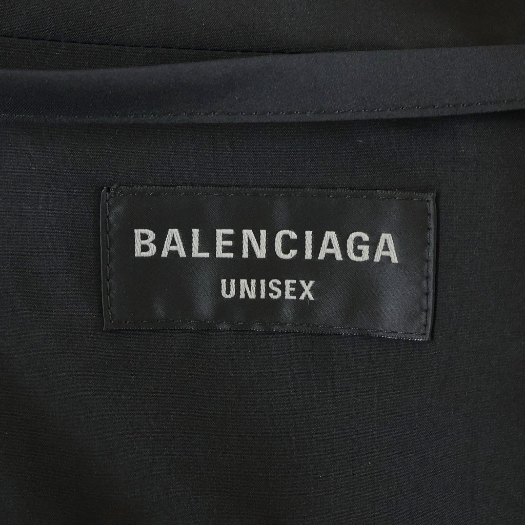 BALENCIAGA(バレンシアガ) 24SS 3B SPORTS ICON OFF SHOULDER TRACKSUIT オフショルダートラックジャケット ジップアップブルゾン ブラック/ブルー 790756 TM010