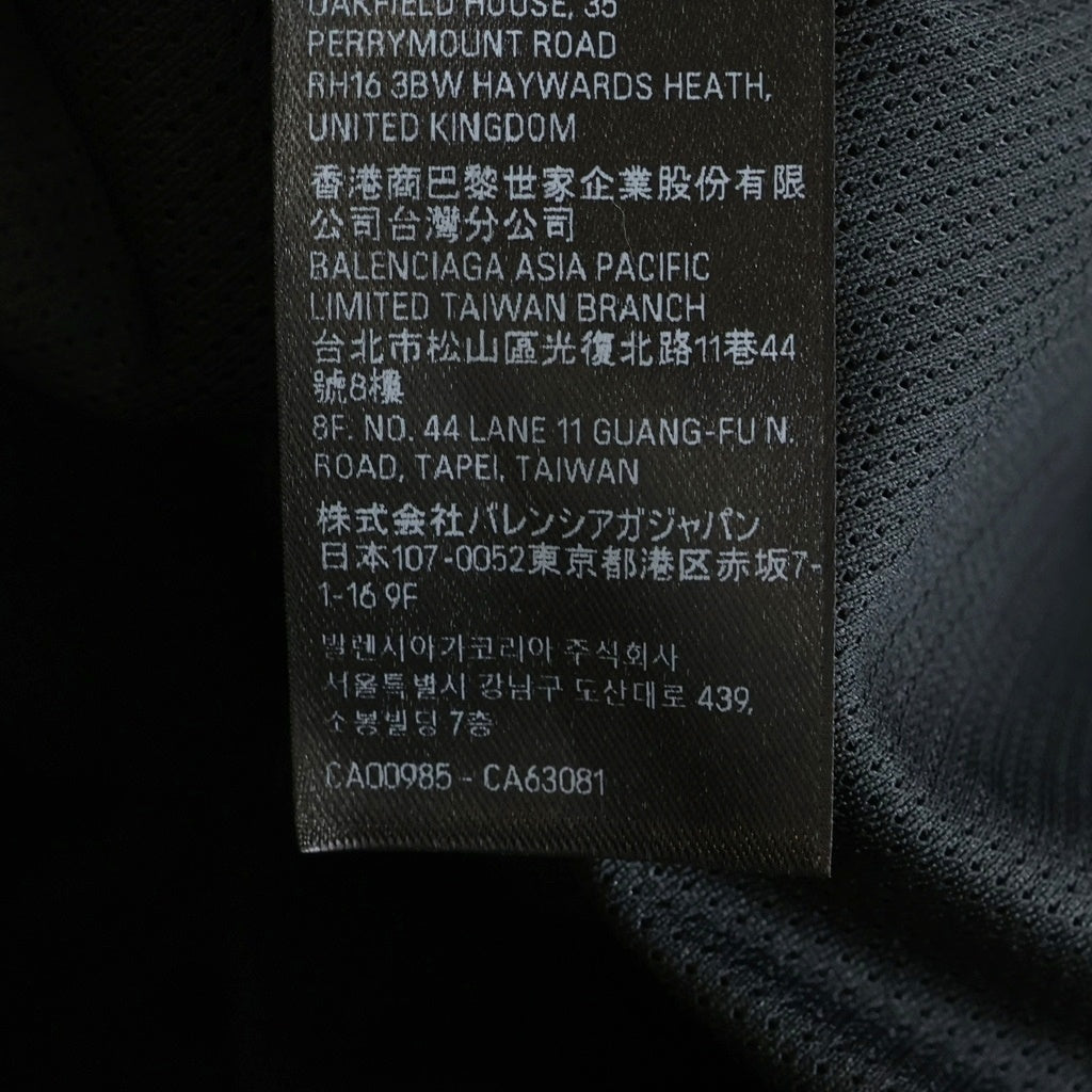 BALENCIAGA(バレンシアガ) 24SS 3B SPORTS ICON OFF SHOULDER TRACKSUIT オフショルダートラックジャケット ジップアップブルゾン ブラック/ブルー 790756 TM010