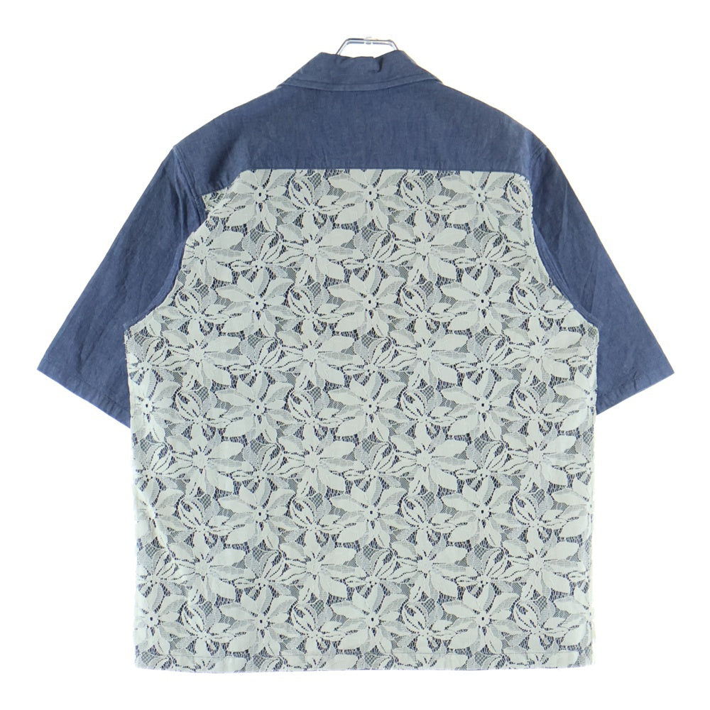 Needles(ニードルス) ×UNION CABANA SHIRT ユニオン カバナ デニム 半袖シャツ ホワイト/インディゴ MR540