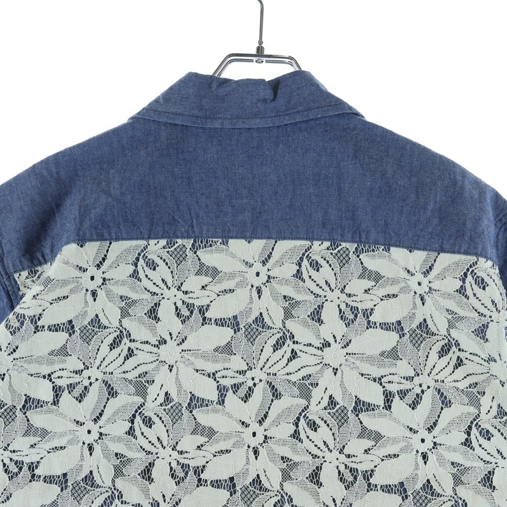 Needles(ニードルス) ×UNION CABANA SHIRT ユニオン カバナ デニム 半袖シャツ ホワイト/インディゴ MR540