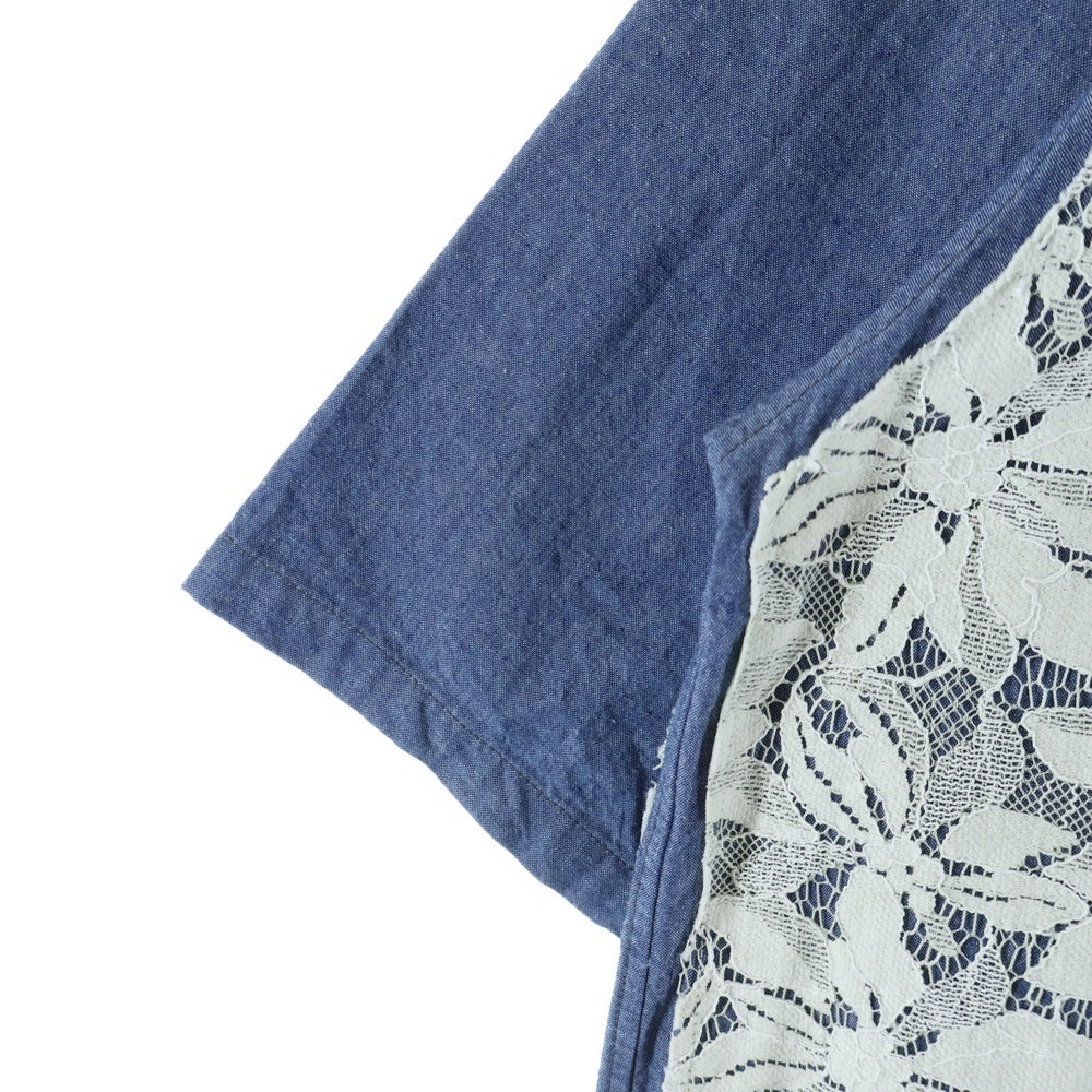 Needles(ニードルス) ×UNION CABANA SHIRT ユニオン カバナ デニム 半袖シャツ ホワイト/インディゴ MR540