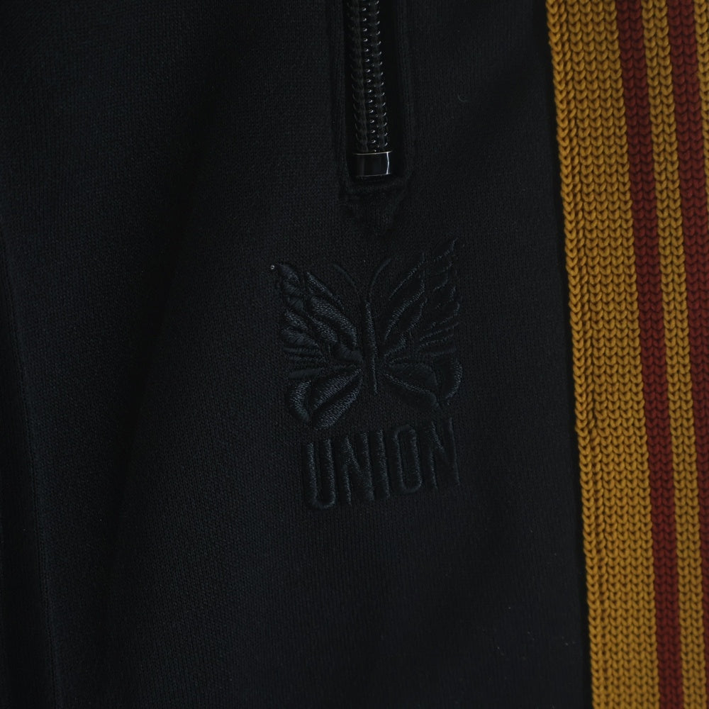 Needles(ニードルス) 23SS ×UNION POLY SMOOTH ユニオン ポリスムーズ スウェット トラックパンツ ブラック MR541