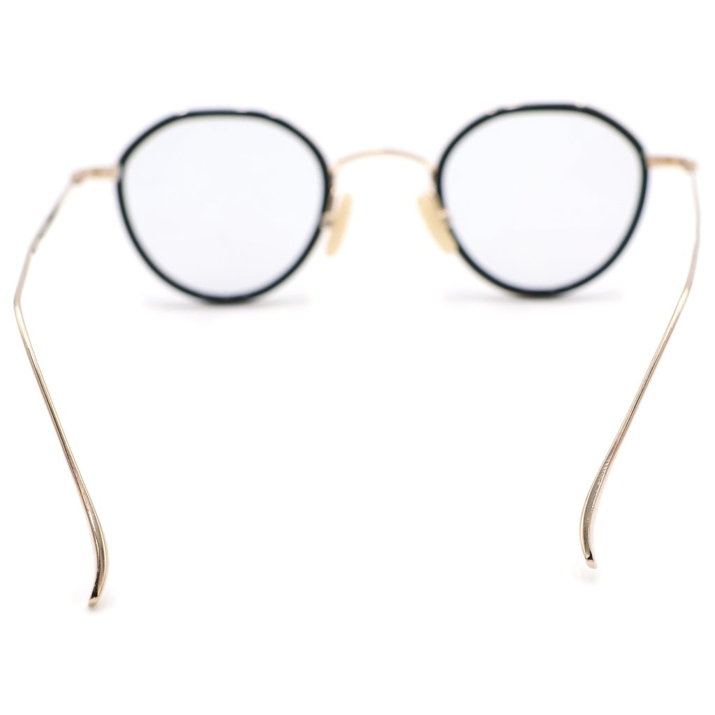 金子眼鏡(カネコガンキョウ) VINTAGE ボストンシェイプ メタルフレーム サングラス アイウェア メガネ ゴールド/ブラック KV-115L
