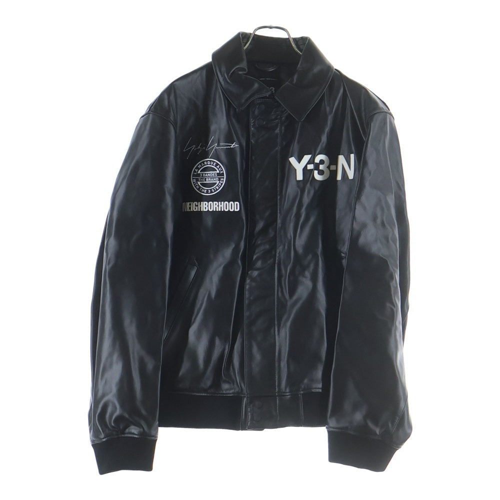 NEIGHBORHOOD(ネイバーフッド) 25AW ×Y-3 LEATHER BOMBER ワイスリー レザーボンバージャケット ブルゾン ブラック 25268YTN-JK04S