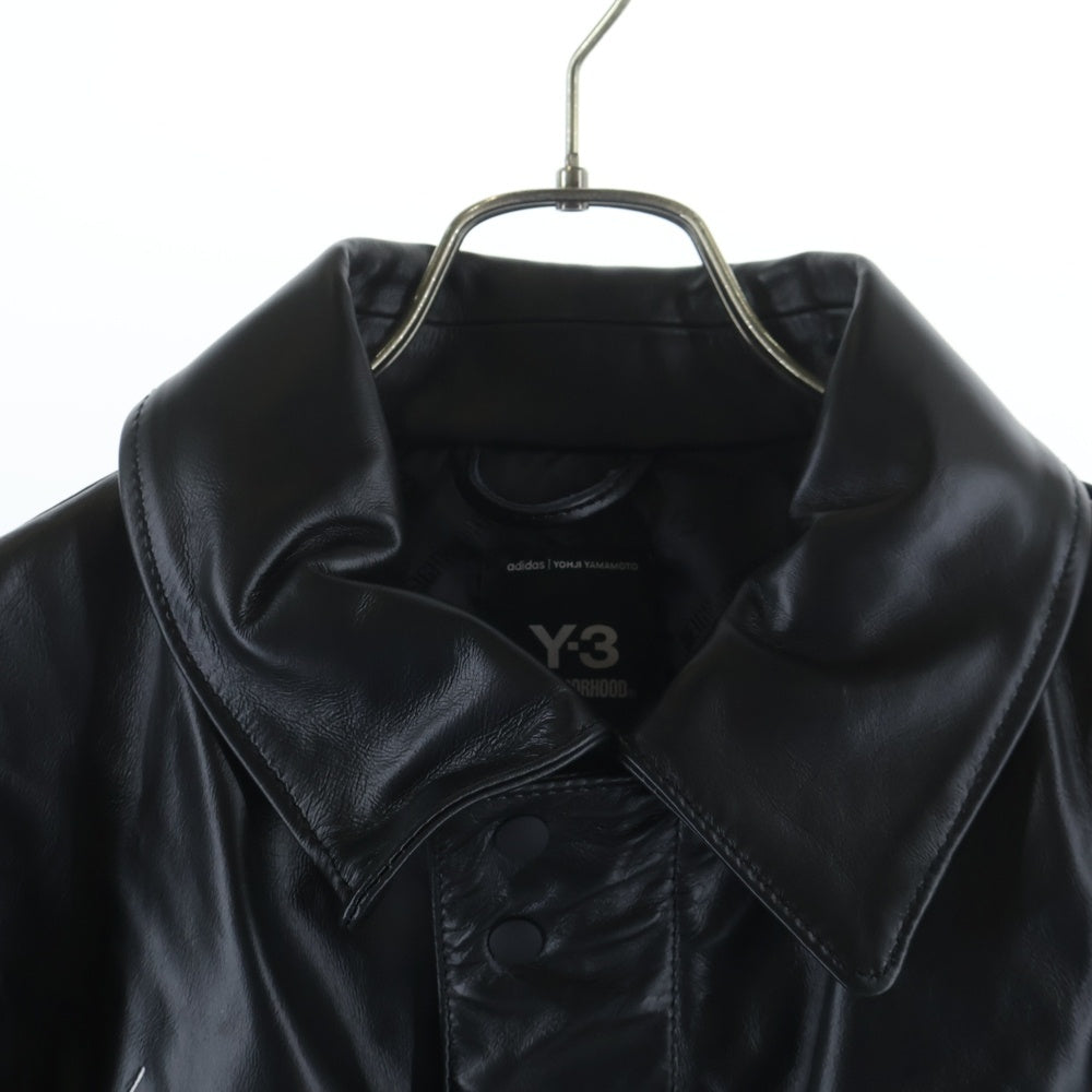 NEIGHBORHOOD(ネイバーフッド) 25AW ×Y-3 LEATHER BOMBER ワイスリー レザーボンバージャケット ブルゾン ブラック 25268YTN-JK04S