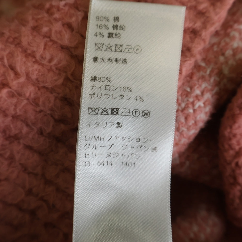 CELINE(セリーヌ) 22SS ×SCOTT REEDER スコットリーダー ブラッシュドコットン クルーネック長袖 ニットセーター ピンク 2A23W526Q