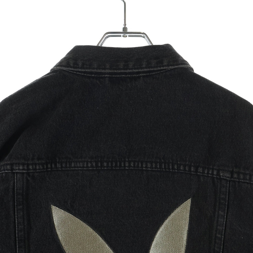 VINTAGE(ヴィンテージ) 90-00S VINTAGE PLAYBOY BY PACSUN ヴィンテージ プレイボーイバイパクサン ロゴエンブロイダリー デニムジャケット ブラック