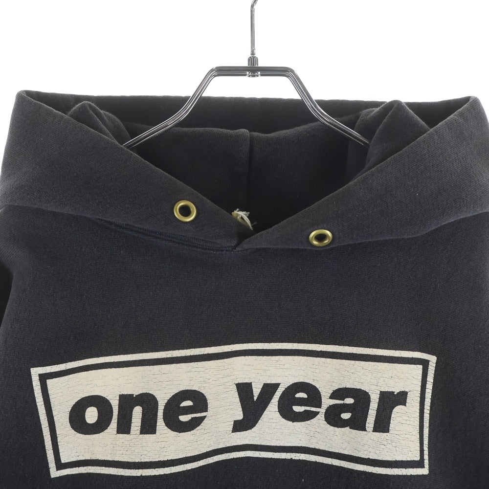 NUMBER (N)INE(ナンバーナイン) 90S ARCHIVE ONE YEAR 初期 青タグ アーカイブ オアシスロゴ プルオーバーフーディー パーカー ブラック