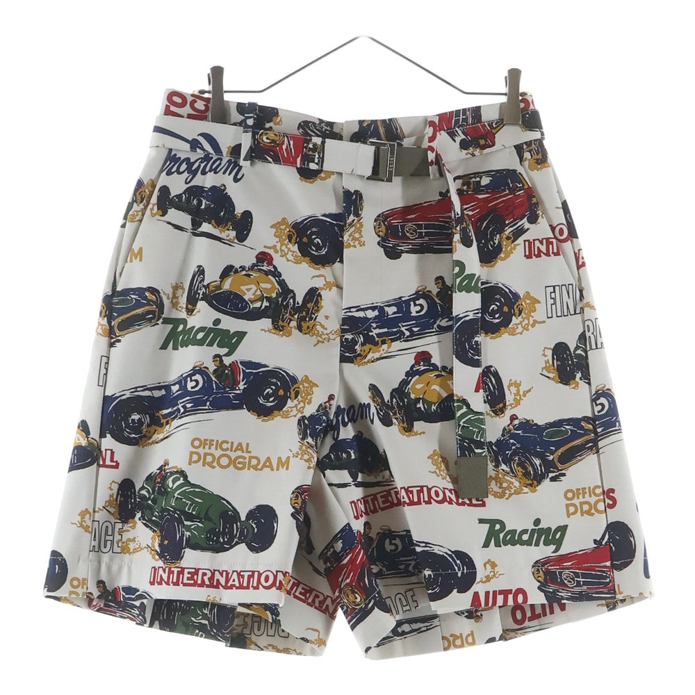 Sacai(サカイ) 25SS CAR RACE TROPICAL PRINT SHORT カーレース トロピカルプリント ショーツ ハーフパンツ マルチカラー 25-03657M