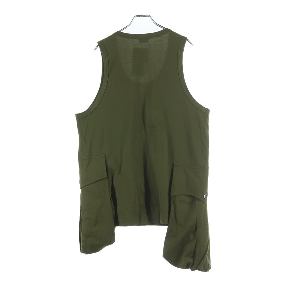 COMME des GARCONS HOMME PLUS(コムデギャルソンオムプリュス) 25AW AD2025 立体マルチポケット コットン タンクトップ カットソー グリーン PP-T006