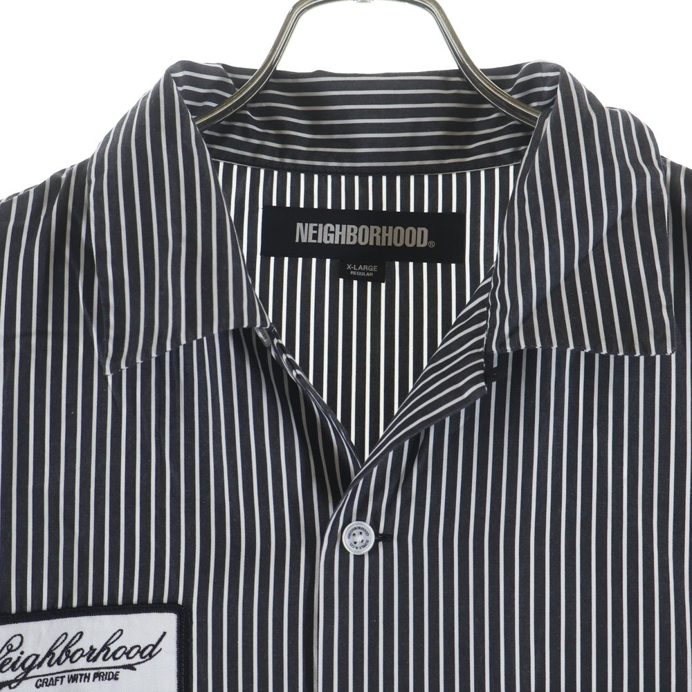 NEIGHBORHOOD(ネイバーフッド) 24SS STRIPE WORK SHIRT ロゴエンブロイ