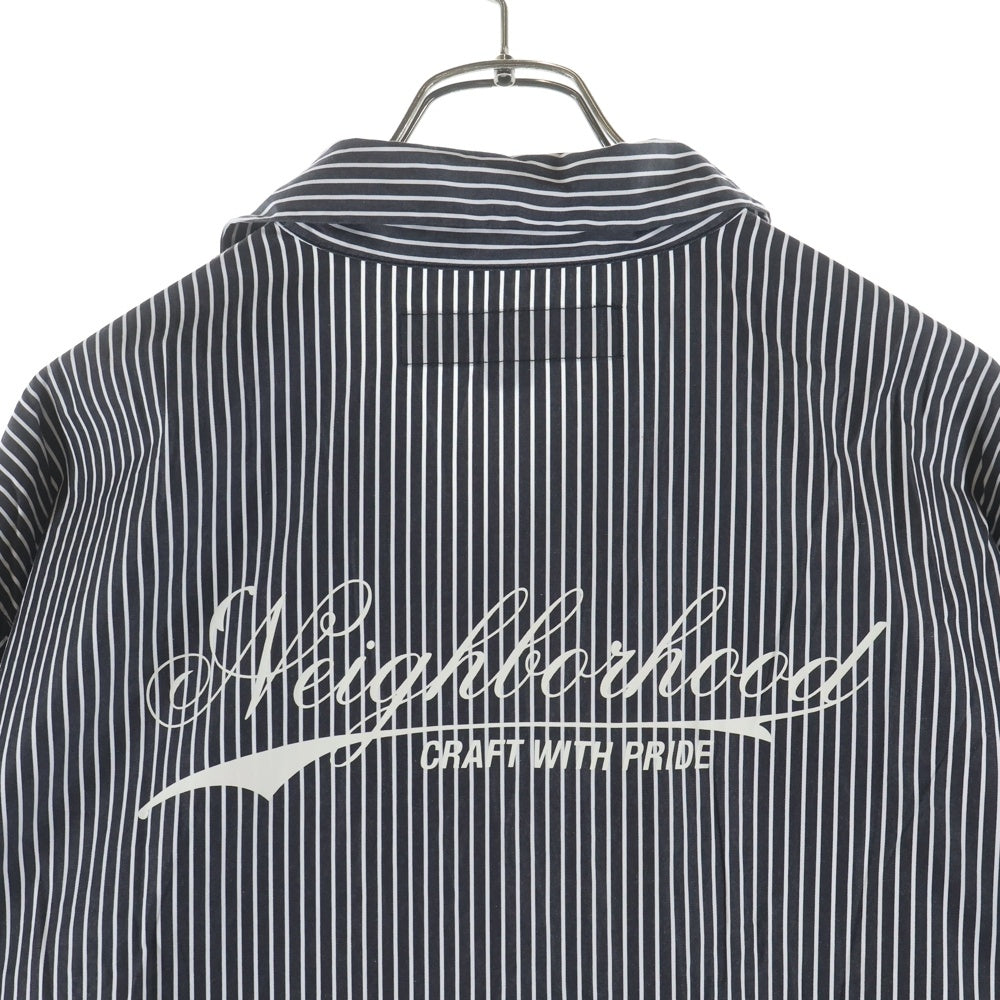 NEIGHBORHOOD(ネイバーフッド) 24SS STRIPE WORK SHIRT ロゴエンブロイ
