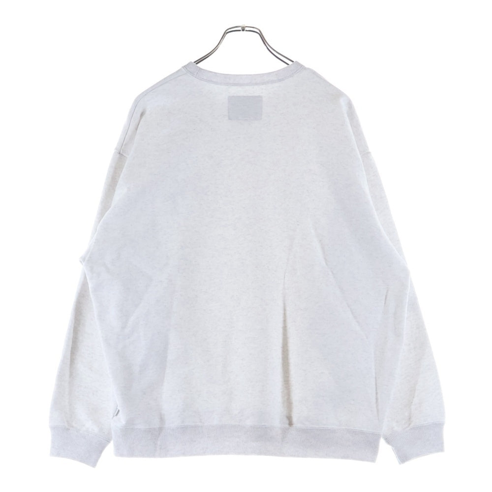 WTAPS(ダブルタップス) 26SS ACADEMY SWEATER COTTON ロゴパッチ アカデミー セーター クルーネック コットン プルオーバー スウェット グレー 261ATDT-CSM04