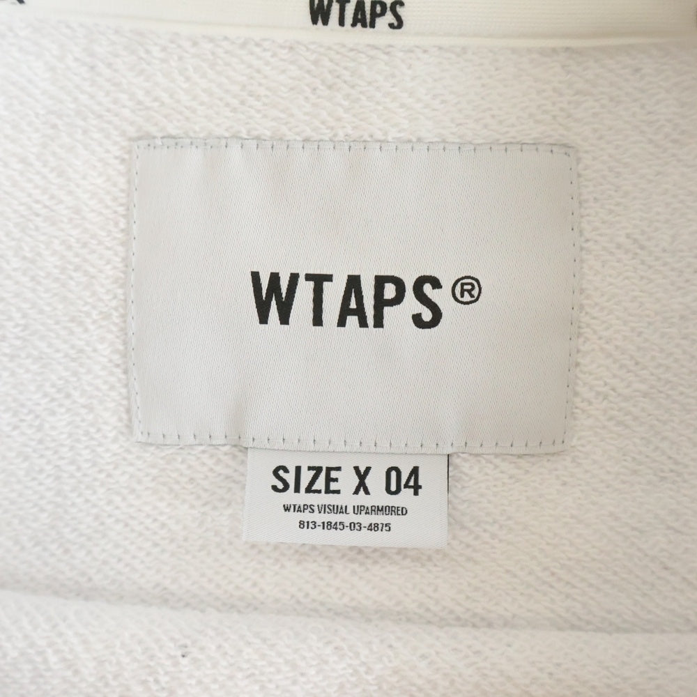 WTAPS(ダブルタップス) 26SS ACADEMY SWEATER COTTON ロゴパッチ アカデミー セーター クルーネック コットン プルオーバー スウェット グレー 261ATDT-CSM04