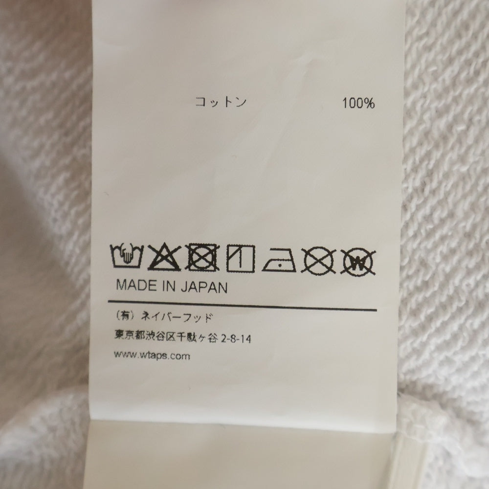 WTAPS(ダブルタップス) 26SS ACADEMY SWEATER COTTON ロゴパッチ アカデミー セーター クルーネック コットン プルオーバー スウェット グレー 261ATDT-CSM04