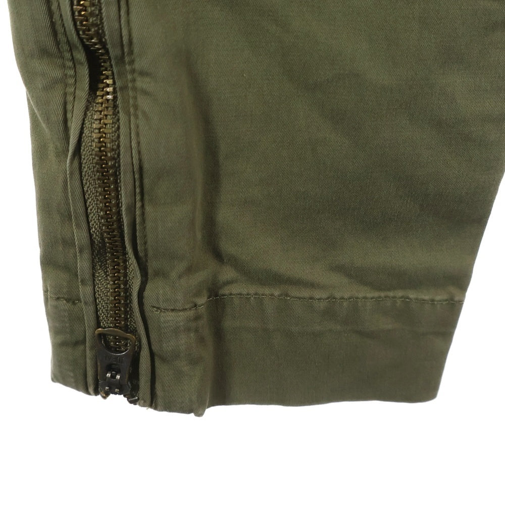 RRL(ダブルアールエル) コットン ミリタリー スリムフィット カーゴパンツ レディース カーキ