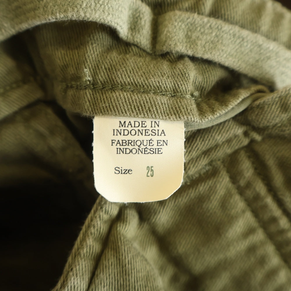 RRL(ダブルアールエル) コットン ミリタリー スリムフィット カーゴパンツ レディース カーキ
