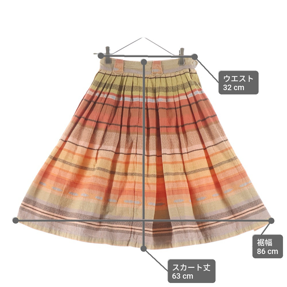 RRL(ダブルアールエル) コットンジャガード ストライプ タックスカート レディース マルチカラー