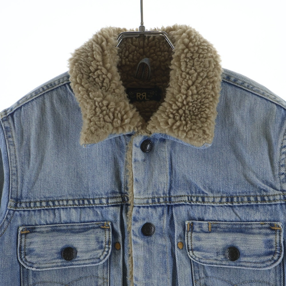 RRL(ダブルアールエル) ボアカラー コットン デニムジャケット レディース インディゴ