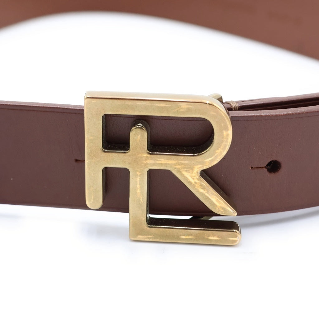 RALPH LAUREN(ラルフローレン) RL ヴァケッタ ゴールドバックル レザーベルト ブラウン