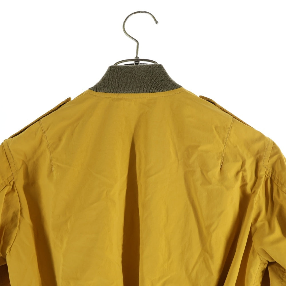 RRL(ダブルアールエル) ナイロン ジップアップ ボンバー フライトジャケット レディース イエロー