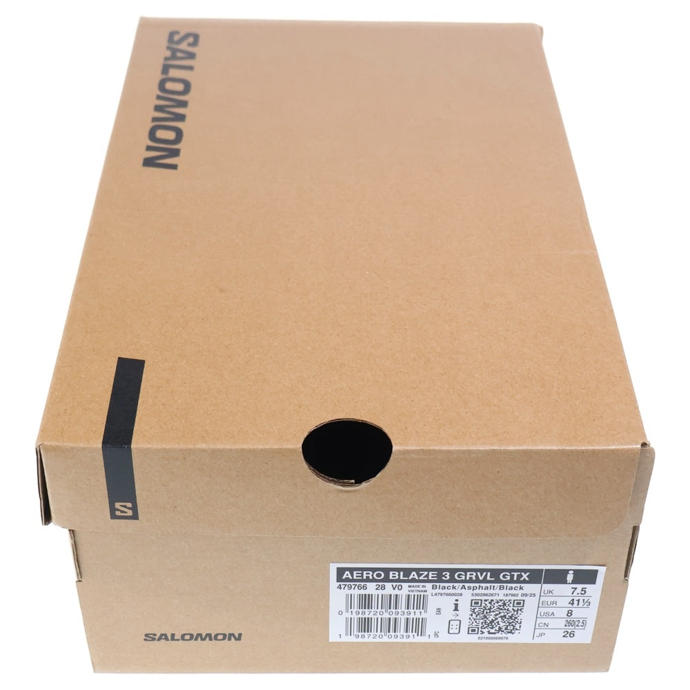 SALOMON(サロモン) AERO BLAZE 3 GRVL GORE-TEX エアロ ブレイズ 3 グラベル ゴアテックス ランニング ローカットスニーカー ブラック US8/26cm L47976600