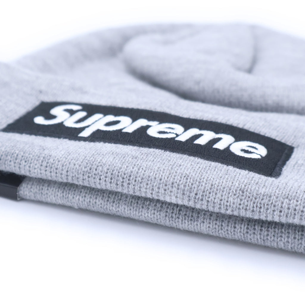 SUPREME(シュプリーム) 22AW ×NEW ERA Box Logo Beanie ニューエラ ボックスロゴ アクリルニットビーニー 帽子 グレー