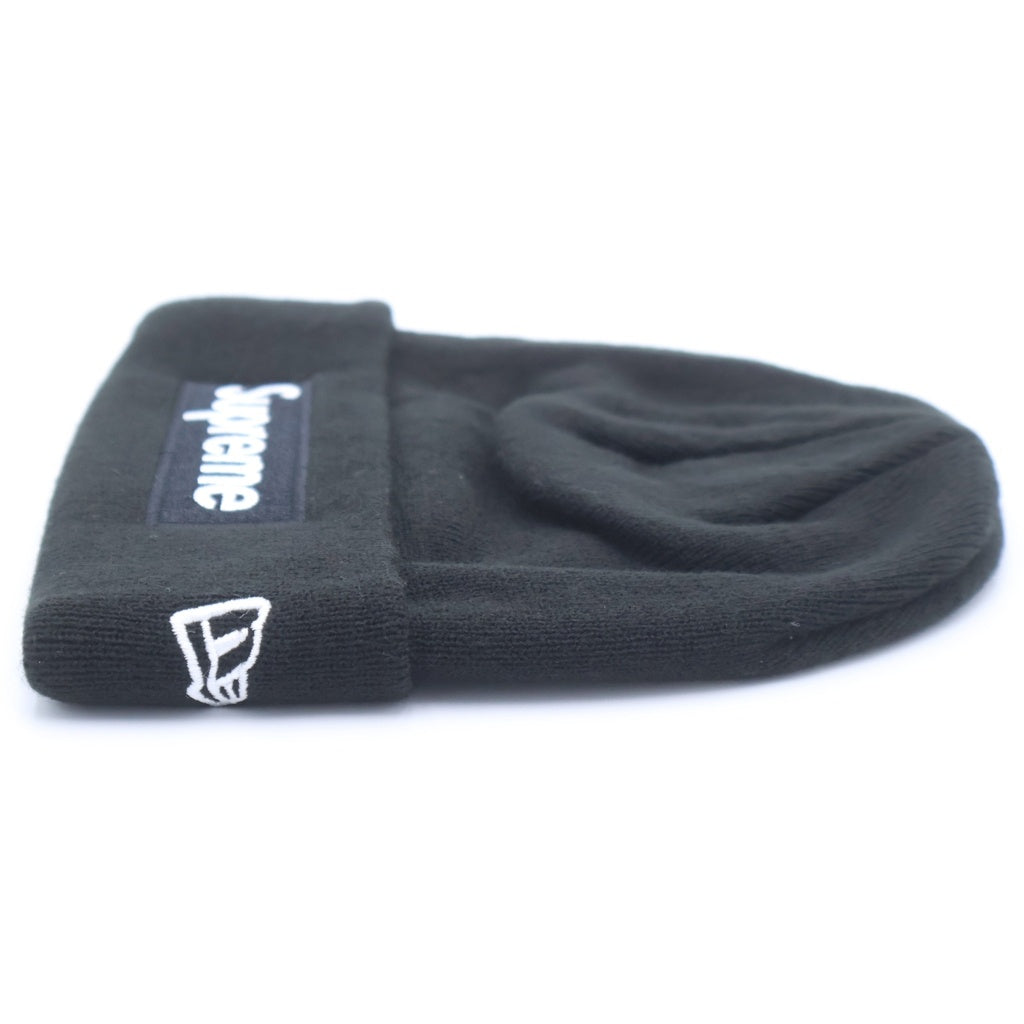 SUPREME(シュプリーム) 21AW ×NEW ERA Box Logo Beanie ニューエラ ボックスロゴ アクリルニットビーニー 帽子 ブラック